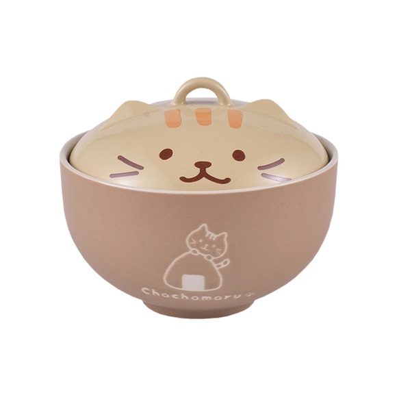 [NEW WITH BOX] CAT DESIGN BOWL WITH LID AND CHOPSTICKS - Picture 2 of 7